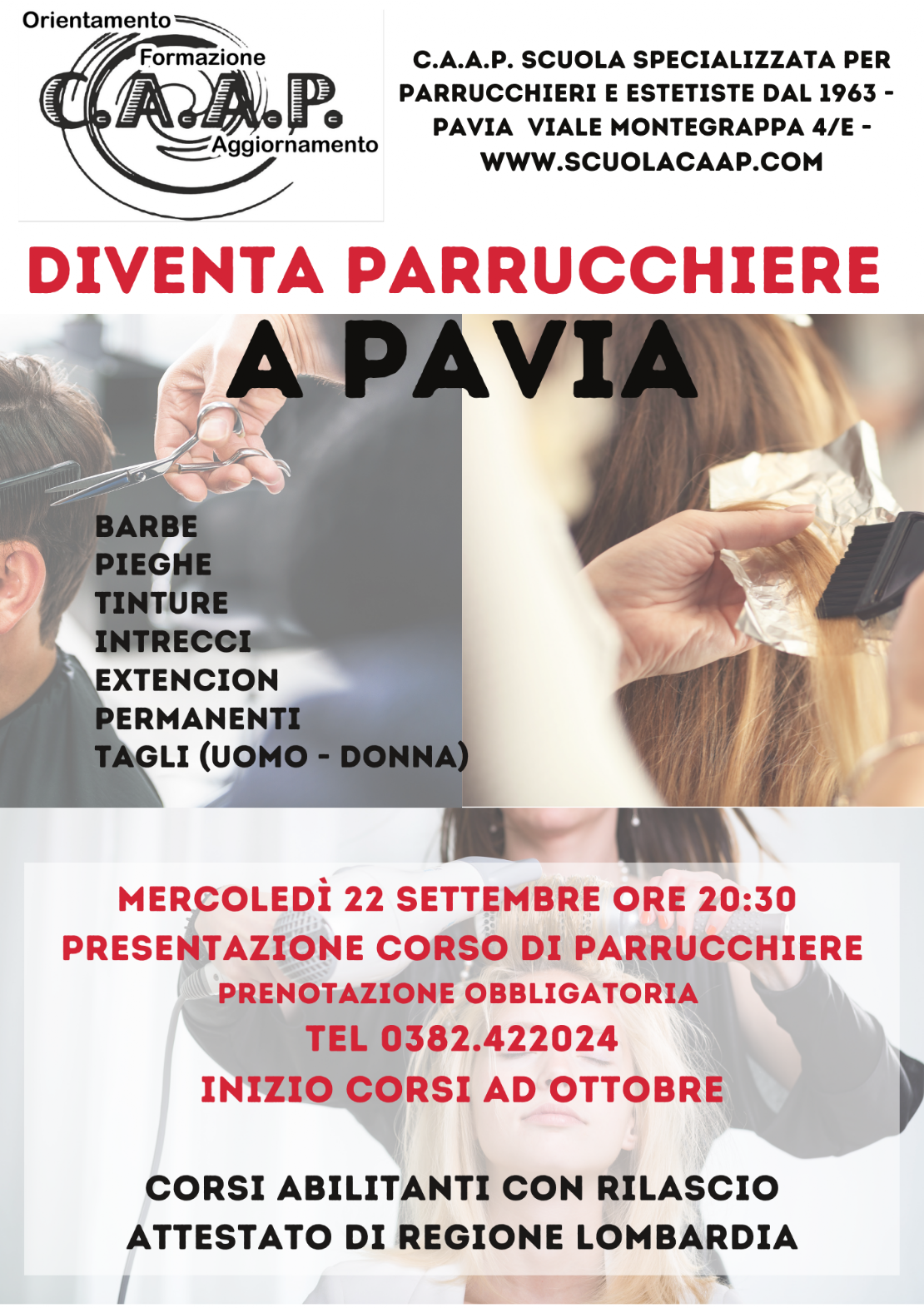 diventa parrucchiere a Pavia - caap dal 1963 diventa parrucchiere a Pavia - caap dal 1963